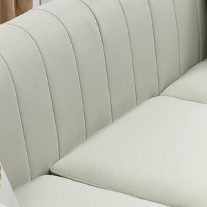 FX-P82-2PC Sofa - Modern Velvet Upholstered Sofa Set of 2