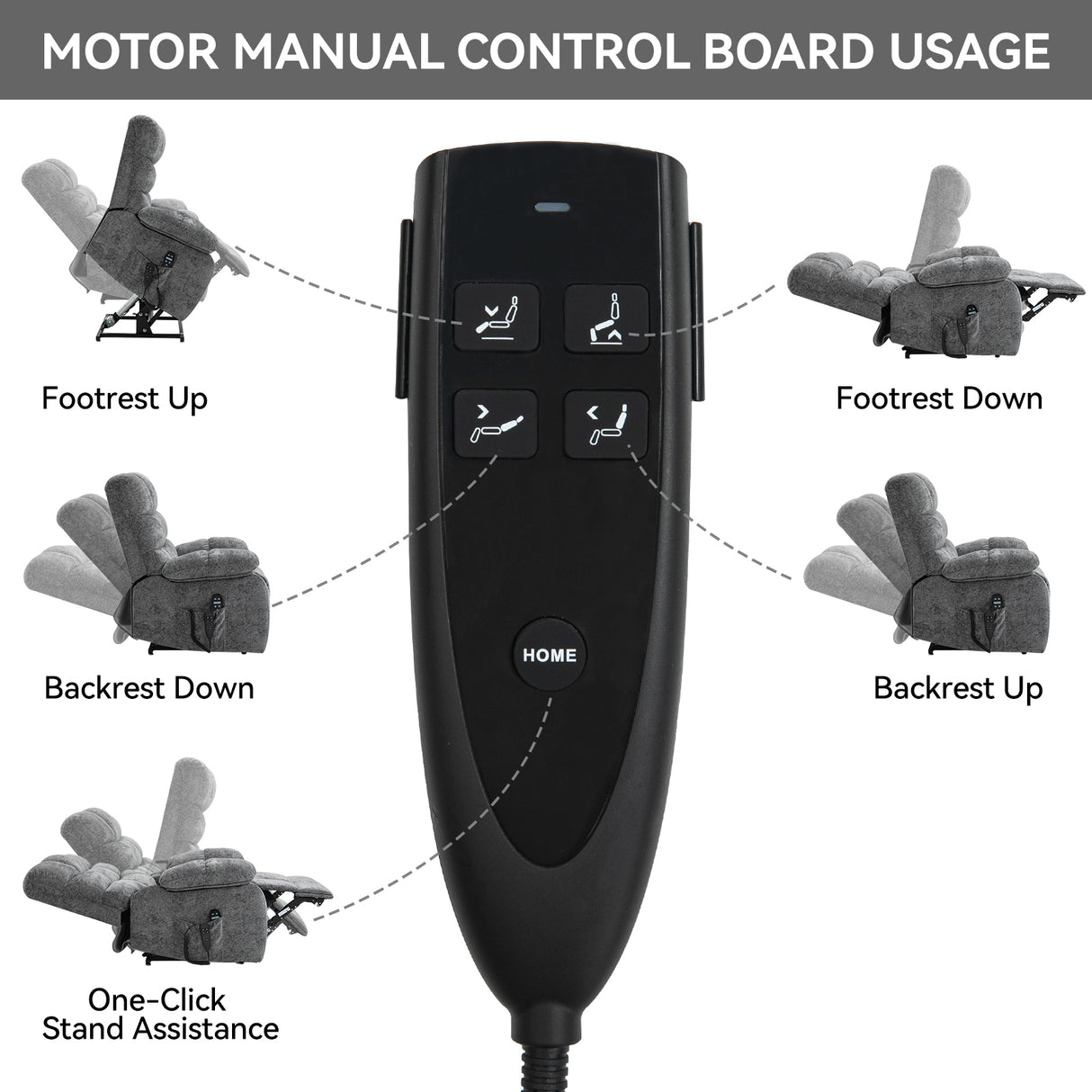 Lift Recliner Chair Heat Massage Dual Motor Infinite Position