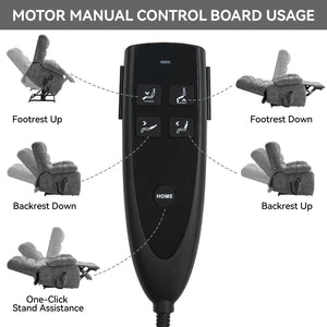 Lift Recliner Chair Heat Massage Dual Motor Infinite Position