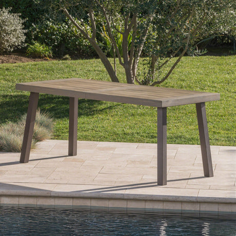 Acacia Wood Dining Table With Slat Design - Best Buy Furniture