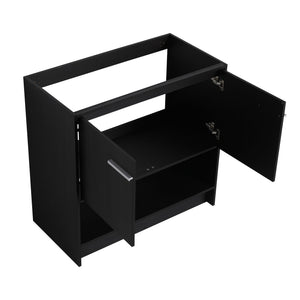 Modern Freestanding Bathroom Vanity With 2 Doors