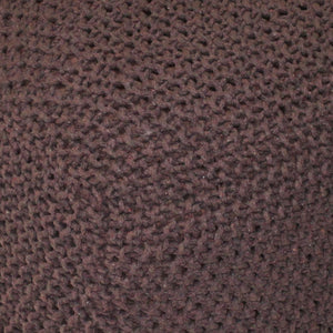 Semi Rounded Pouf Cable Knitted Perfect Seating