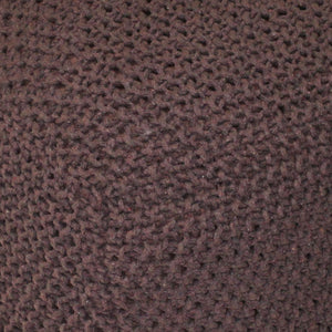 Semi Rounded Pouf, Cable Knitted, Perfect Seating