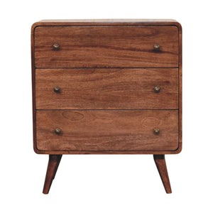 Solid Wood Curved Honey Dresser