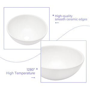 Modern Ceramic Circular Vessel Bathroom Sink