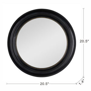 Round Wall Mirror with Black Frame - 20.5 Inch