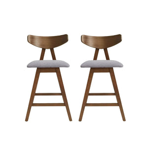 Mid Century Modern Counter Stool With V Shape Frame And Upholstered Seating - Best Buy Furniture