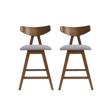 Mid Century Modern Counter Stool With V Shape Frame And Upholstered Seating - Best Buy Furniture