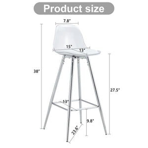 Stylish Upholstered Bar Chairs With Metal Leg