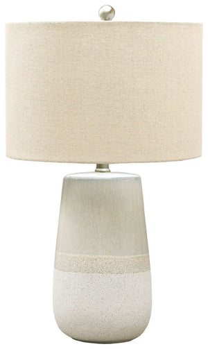 Shavon - Ceramic Table Lamp - Beige / White - Best Buy Furniture