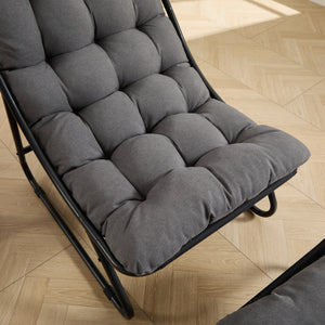 Patio Outdoor Lounge Chair with Ottoman
