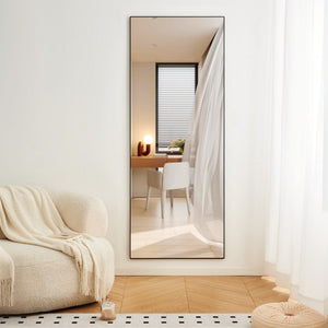 Modern Full Length Mirror With High Definition Shatter Proof Glass And Aluminum Alloy Frame