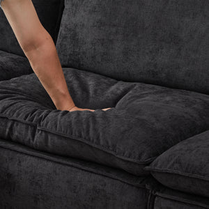 108.5" Modular Sectional L Shape Sofa with Movable Ottoman