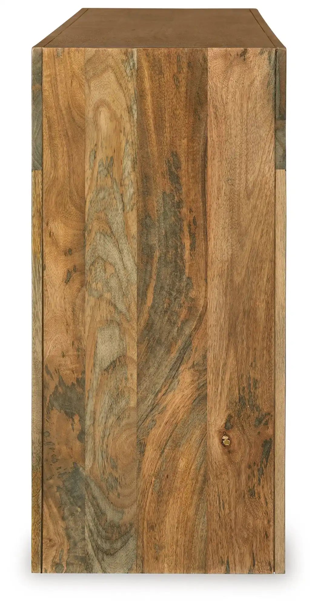 Luzmanacy - Console Sofa Table - Natural Brown - Best Buy Furniture