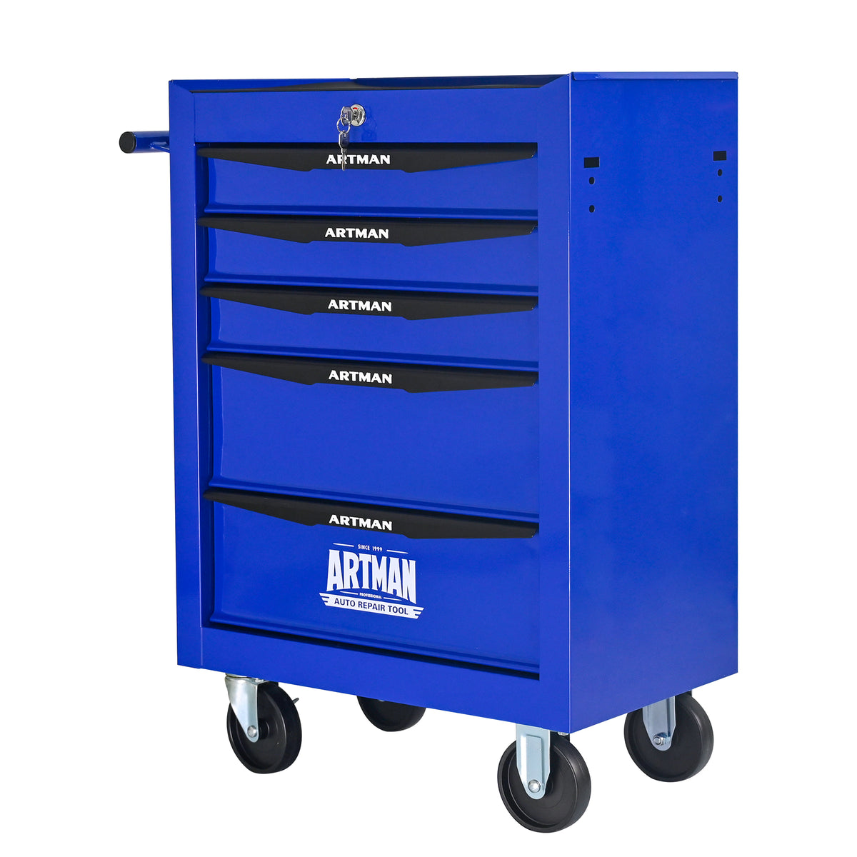 5-Drawer Rolling Metal Tool Chest - Purple