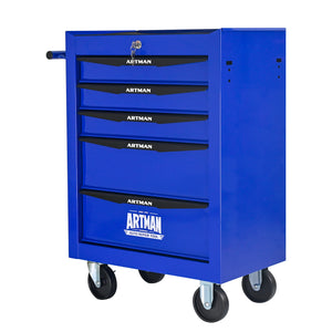 5-Drawer Rolling Metal Tool Chest - Purple