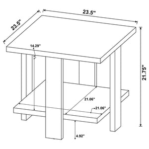 Square End Table - Mango Color