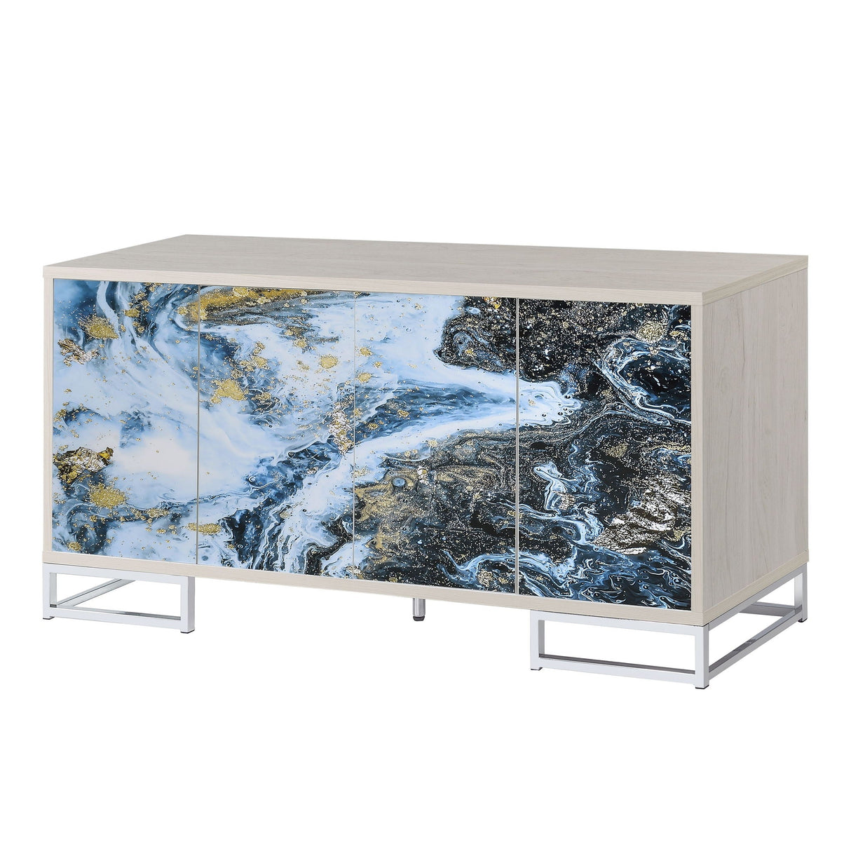Liam - Marble Paint Console Cabinet - Multi - Best Buy Furniture