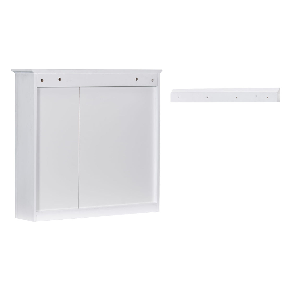 Wall Mounted Medicine Cabinet With Mirror And 3 Open Shelves