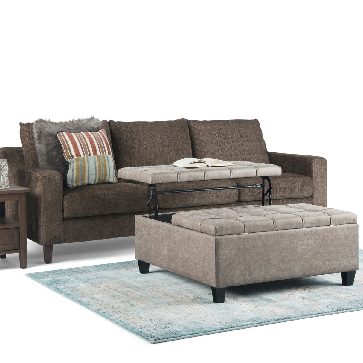 Harrison - Upholstered Coffee Table Storage Ottoman