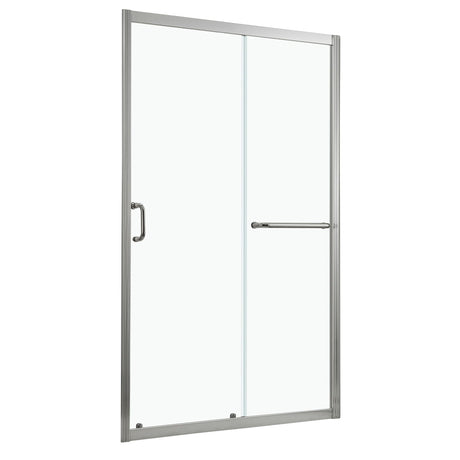 Single Sliding Bypass Shower Door Tempered Glass Enclosure