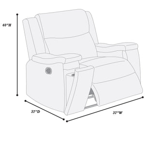 Modern Manual Motion Living Room Set With Hidden Cup Holders