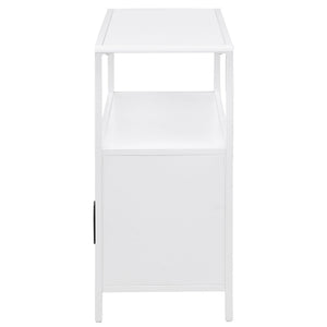 Kenneth - 2 Door Radio Weave Accent Cabinet - White