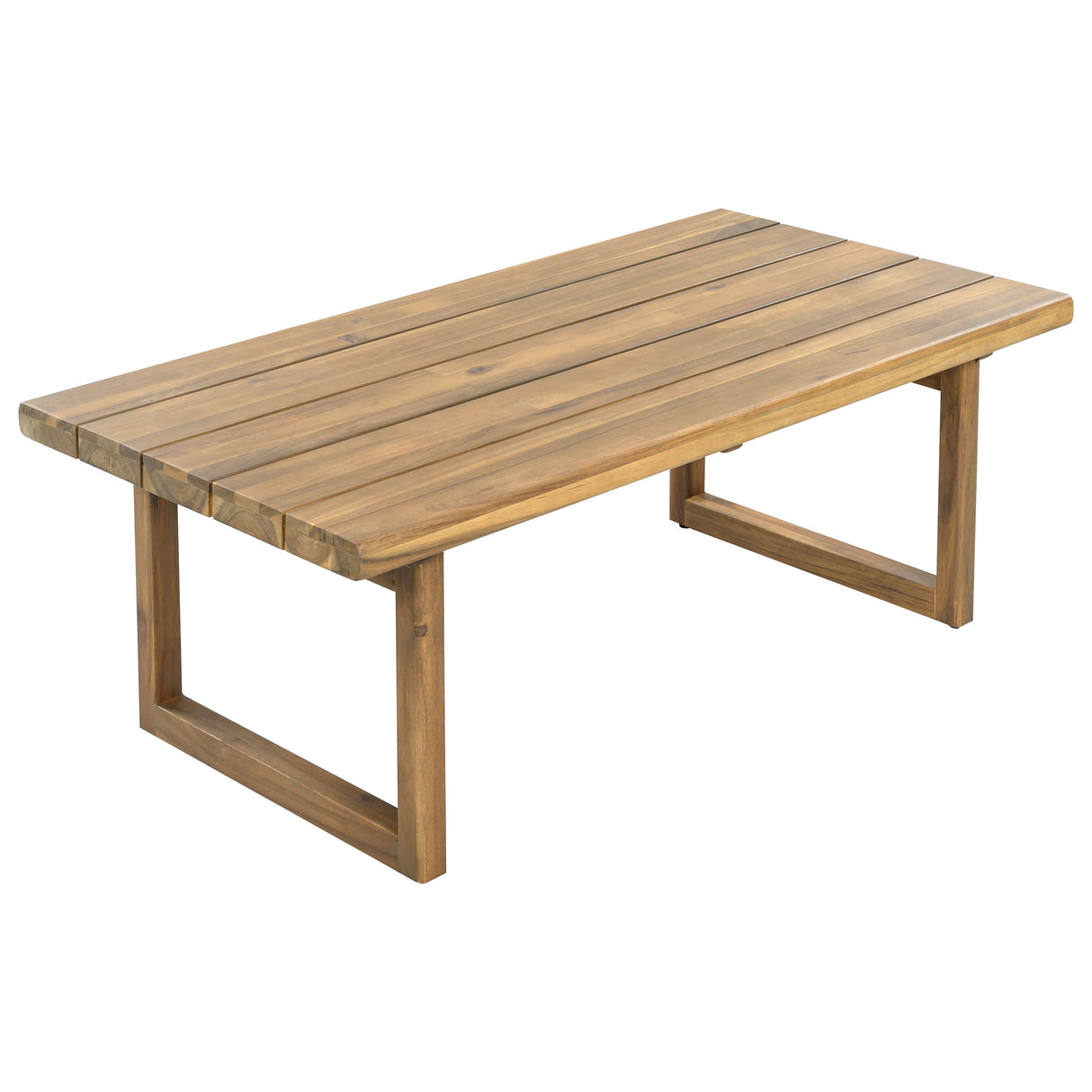 Outdoor Acacia Wood 6-Seater Sectional Sofa Set