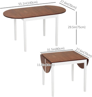 DFW Solid Wood Folding Dining Table