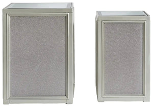 Traleena - Nesting End Tables (Set of 2) - Silver Finish - Best Buy Furniture