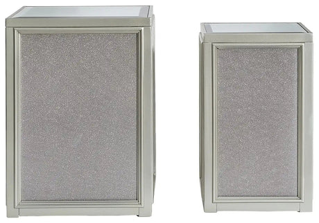 Traleena - Nesting End Tables (Set of 2) - Silver Finish - Best Buy Furniture