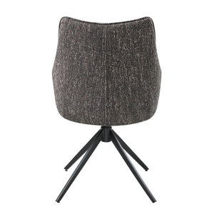Malika - Side Chair With Swivel (Set of 2) - Brown Gray