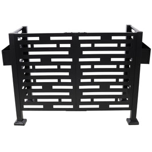 4x2 Ft Metal Air Conditioner Fence with Planter Boxes
