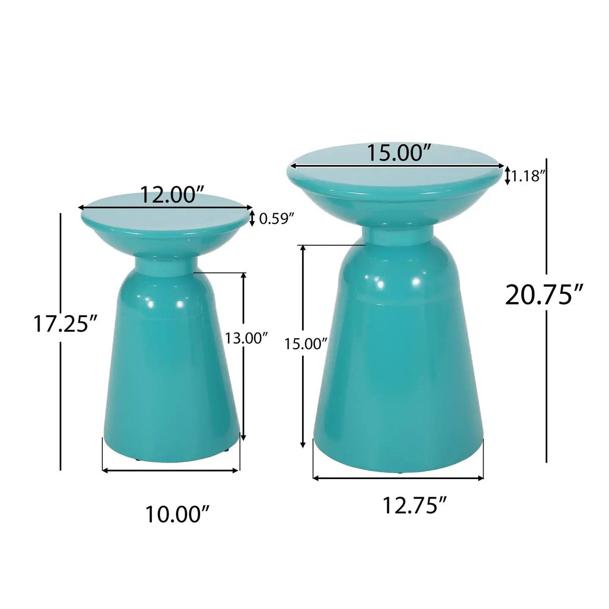 Serenita - Outdoor Side Tables With Flared Design (Set of 2) - Best Buy Furniture
