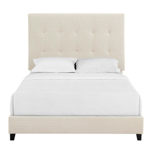 Tufted Upholstered Headboard Platform Bed