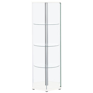 Tenley - 4 Shelf Curio Cabinet With Hexagonal Design