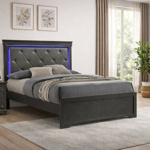 Blaze - Modern Bed With LED Headboard
