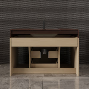 29.9" Modern Floating Bathroom Vanity with Sintered Stone Top