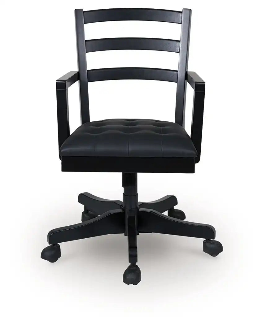 Wildenauer - Home Office Swivel Desk Chair - Brown / Black - Best Buy Furniture