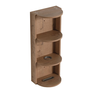 Modern Wall Mounted Bathroom Vanity With Sink And Storage Rack Soft Close Doors Plywood - Imitative Oak