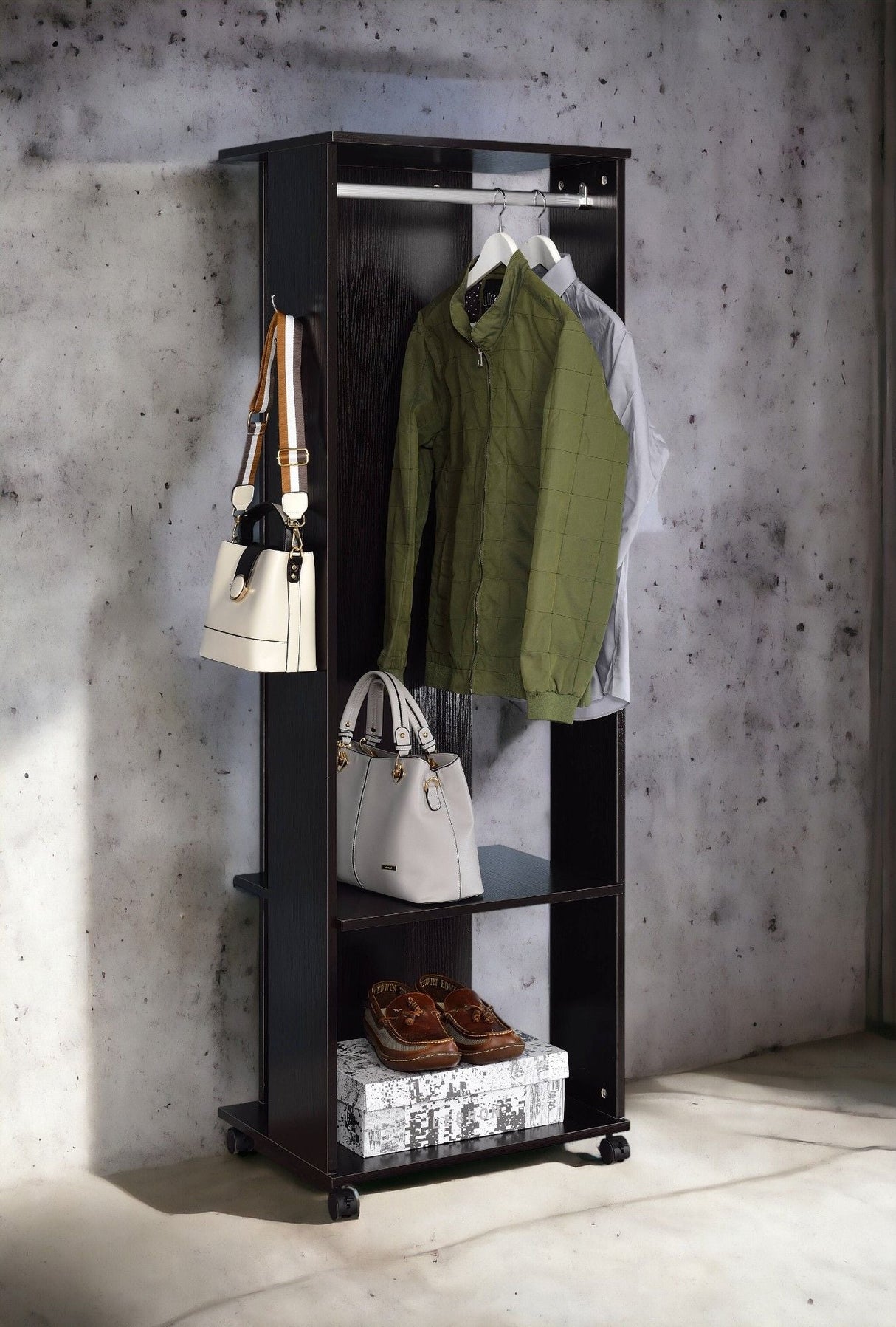 Kolen - Hall Tree - Espresso - Best Buy Furniture