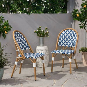 Chic French Bistro Chair With Durable Rattan And Aluminum Frame - Best Buy Furniture