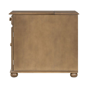 Vintage Flip Top Side Table With USB Ports