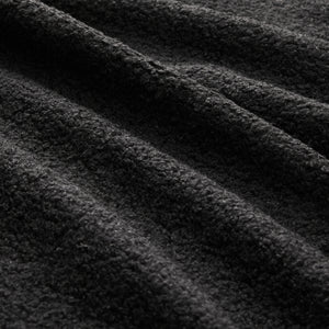 Armless Sofa With Pillow Teddy Fabric - Black