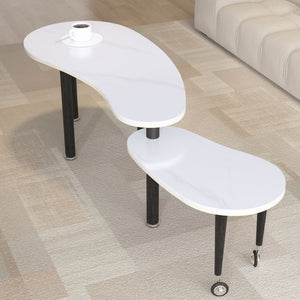 Rotatable Cocktail Table With Solid Legs, 360 Degree Rotating