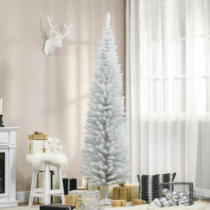HOMCOM 7' Artificial Pencil Christmas Tree