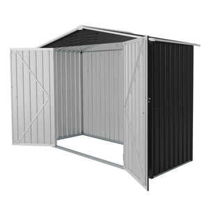8ft x 4ft Outdoor Metal Storage Shed with Lockable Latch