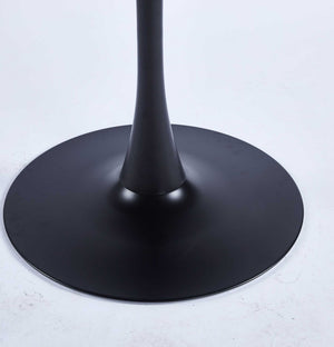 Table Mid-Century Dining Table For 4-6 People With Round Table Top, Pedestal Dining Table, End Table Leisure Coffee Table