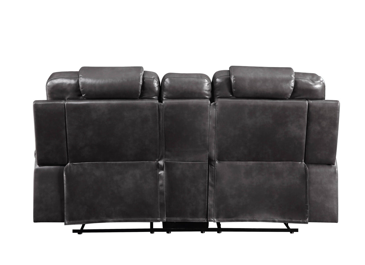 Braylon - Recliner Loveseat With Cupholder Console - Brown - Best Buy Furniture