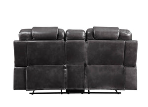 Braylon - Recliner Loveseat With Cupholder Console - Brown - Best Buy Furniture